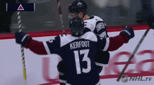 Snowy avalanche celebration